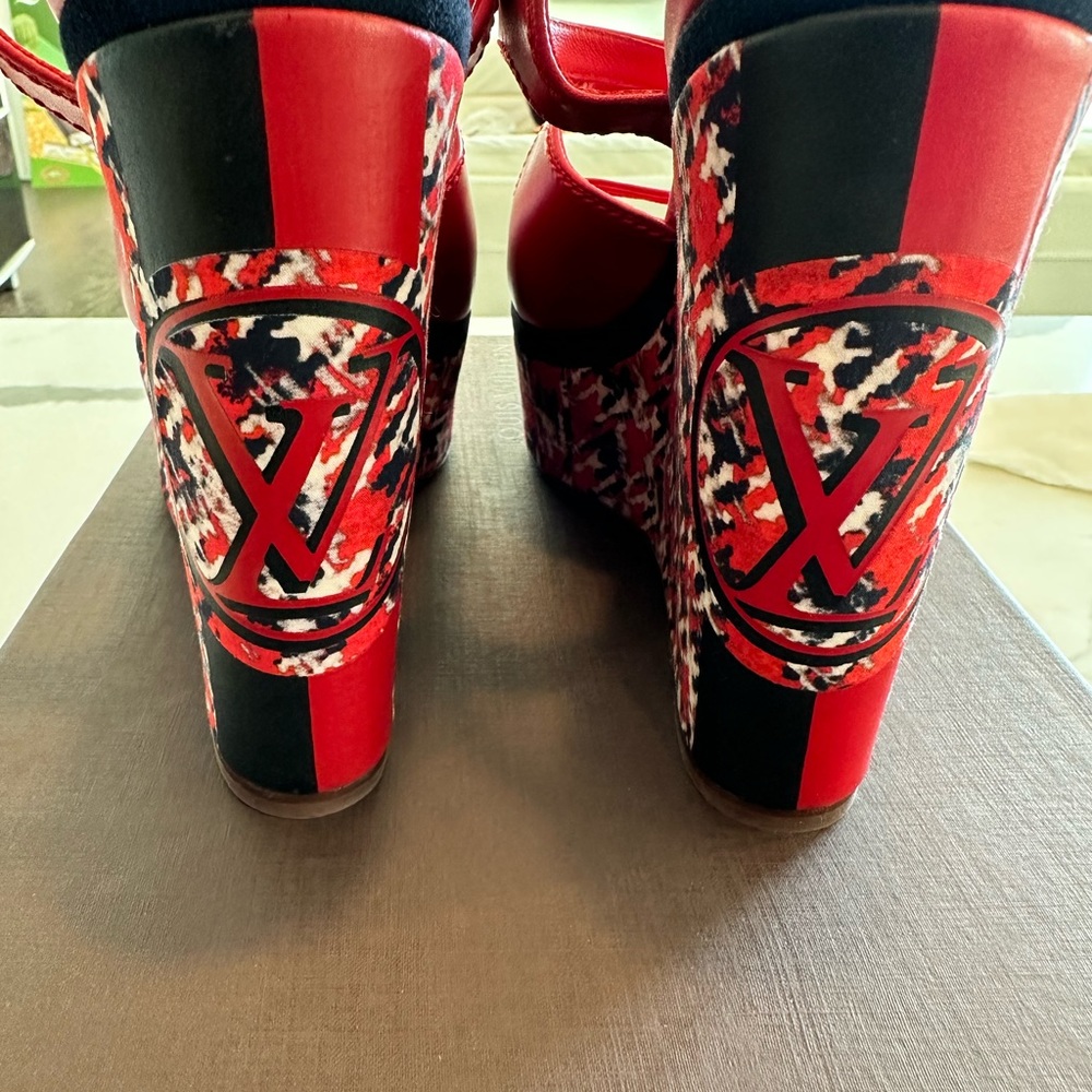 Red Louis Vuitton Wedge - Size 41